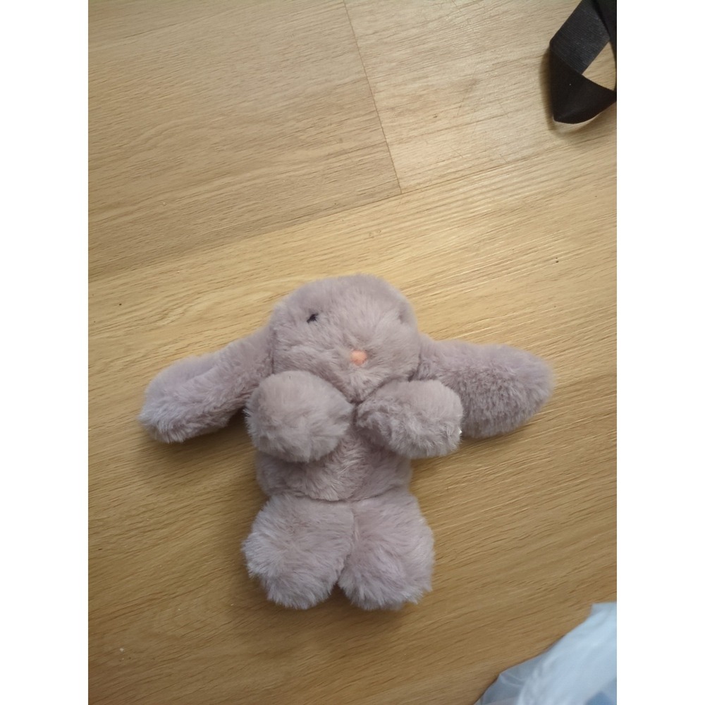 Kellytoy Easter Bunny Rabbit Gray Plush Lop Ears Stuffed Animal Soft Fluffy 9"